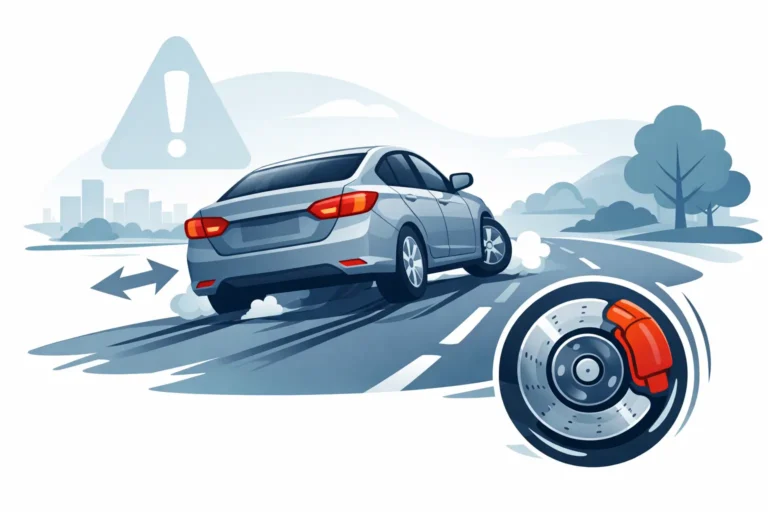 Dlaczego auto ściąga przy hamowaniu?